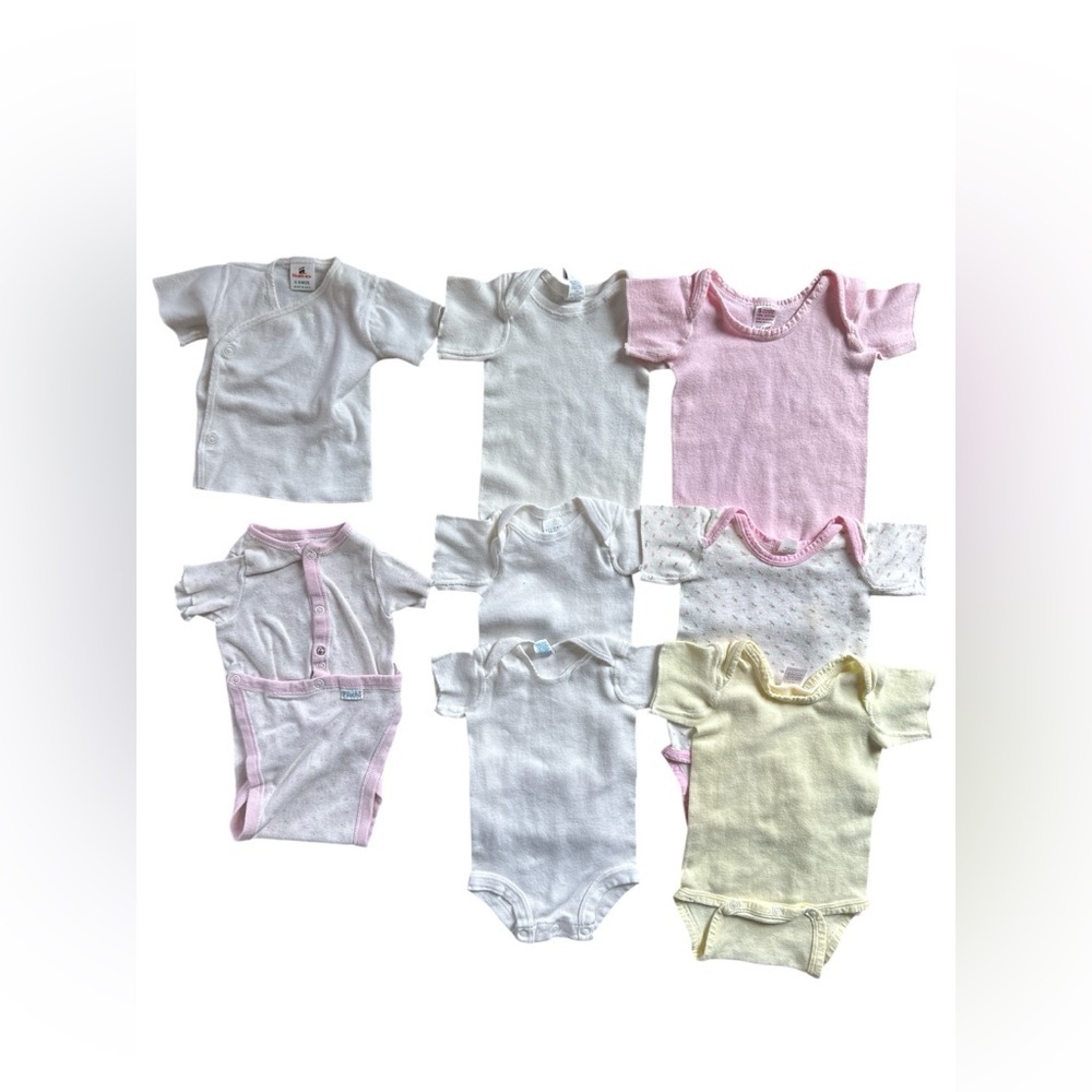 Lot 8 VTG Gerber Sears Health Tex Onesie One Piece 14-19 lbs Small Med Pink Whit